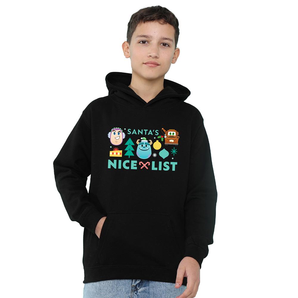 Disney Pixar Childrens/Kids Santa´s Nice List Heather Christmas Pullover Hoodie