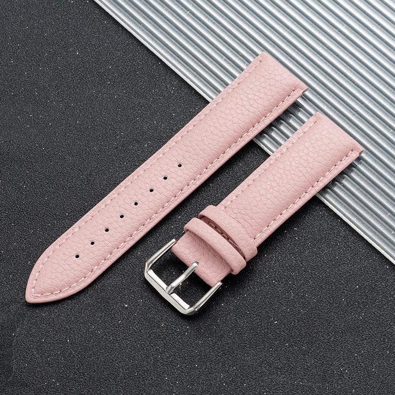 Litschi-Muster 22mm Echtes Leder Uhrenarmband für Huawei GT