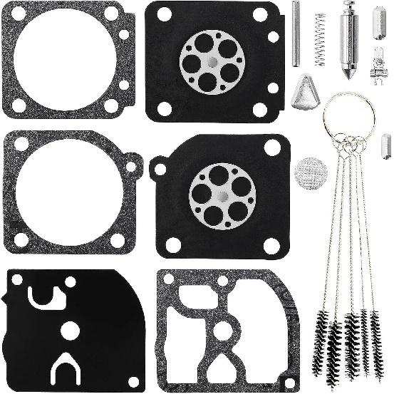 Pack of 2 Carburetor Rebuild Kit Compatible with Zama RB-69 C1Q-S32 C1Q-S46 C1Q-S46A C1Q-S61 C1Q-S61 C1Q-S61A C1Q-S61B C1Q-S61C C1Q-S61D C1Q-S61E