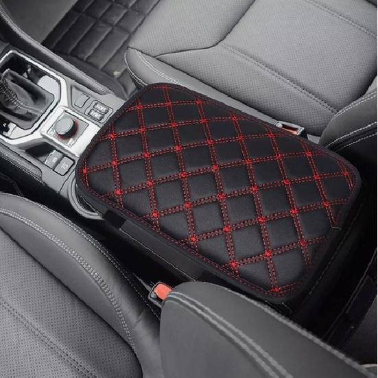 1Pc Car Armrest Pad Cover Center Console Box PU Leather Cushion Mat Accessories