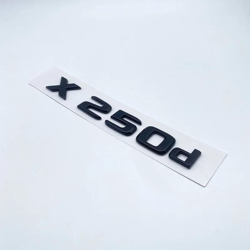 Glossy Black Letters X250d X350d 4Matic Etition 1 Emblem for Mercedes Benz X Car Fender Badge Trunk Nameplate Logo Sticker