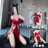 New Sexy Underwear Women's Sexy Butterfly Suspender Satin Nightdress Chest Pad Hot Lace-up Pajamas