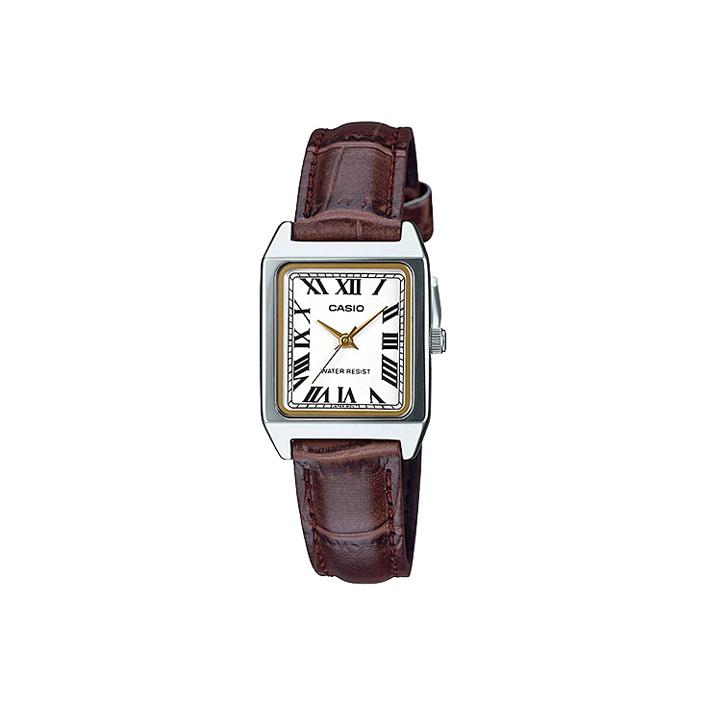 CASIO Women s Standard Series White Watch LTP-V007L-7B2U LTP-V007L-7B2U White Dial Brown Strap