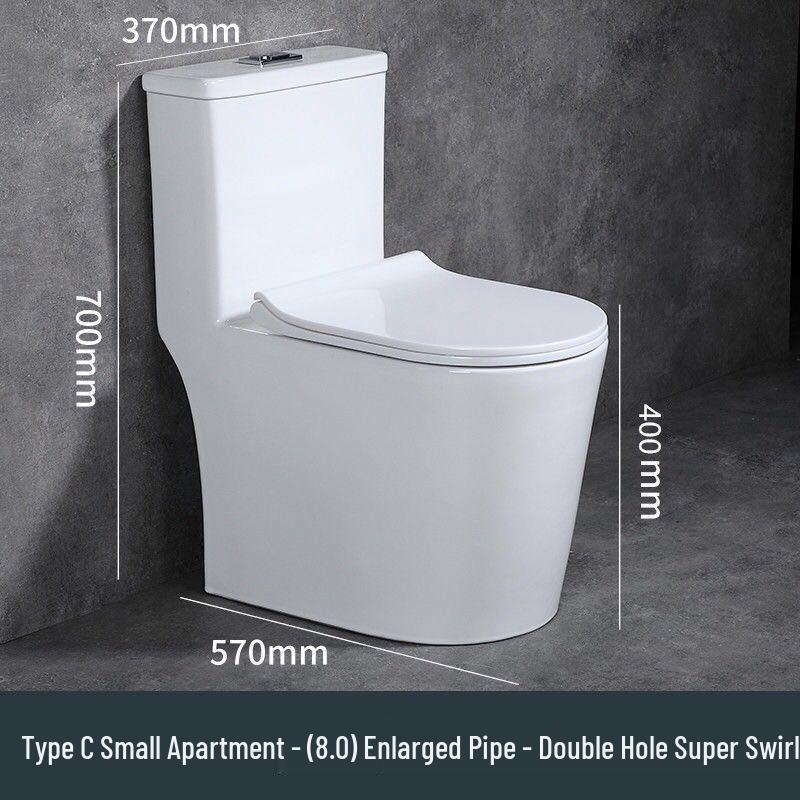Compact Silent Siphon Ceramic Toilet for Apartments and Hotels