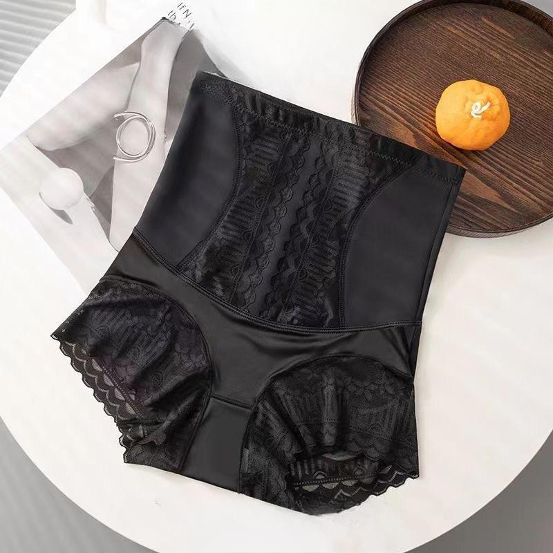 

Кружевные тонкие утягивающие брюки с высокой талией для женщин, мощные утягивающие талию и бедра, утягивающие нижнее белье для женщин, трусики 2XL чёрный