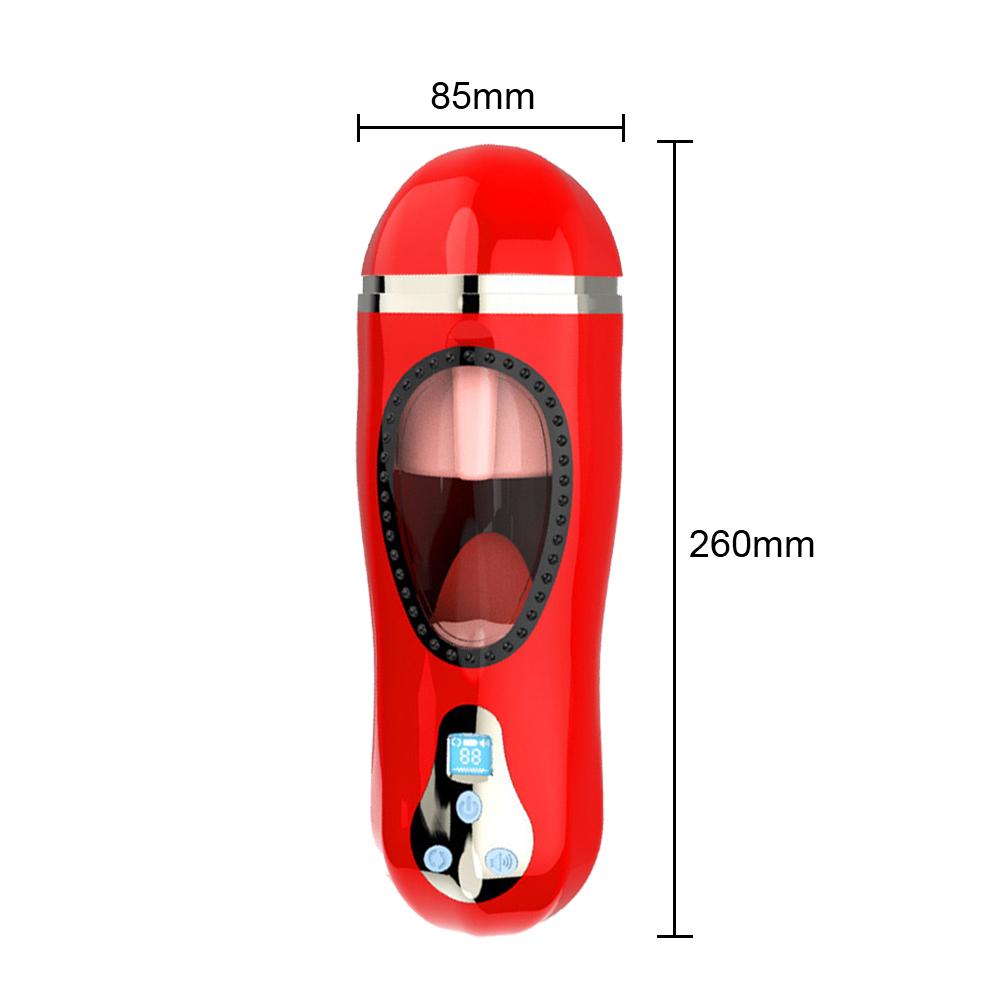 Zungenleckender Massagegerät Flugzeugbecher Männlicher Masturbationsbecher Vibrator Beheizte Vagina Echte Pussy Sexspielzeug Für Männer Eichel Saugend