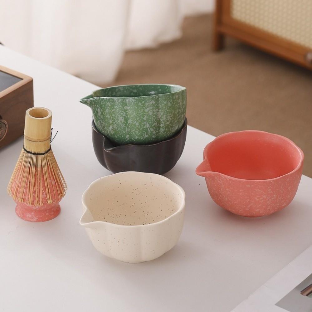 3Pcs/Set Match Bowl Matcha Whisk Set Tea-Making Tools Ceramic Chasen Stand  for Tea Lovers