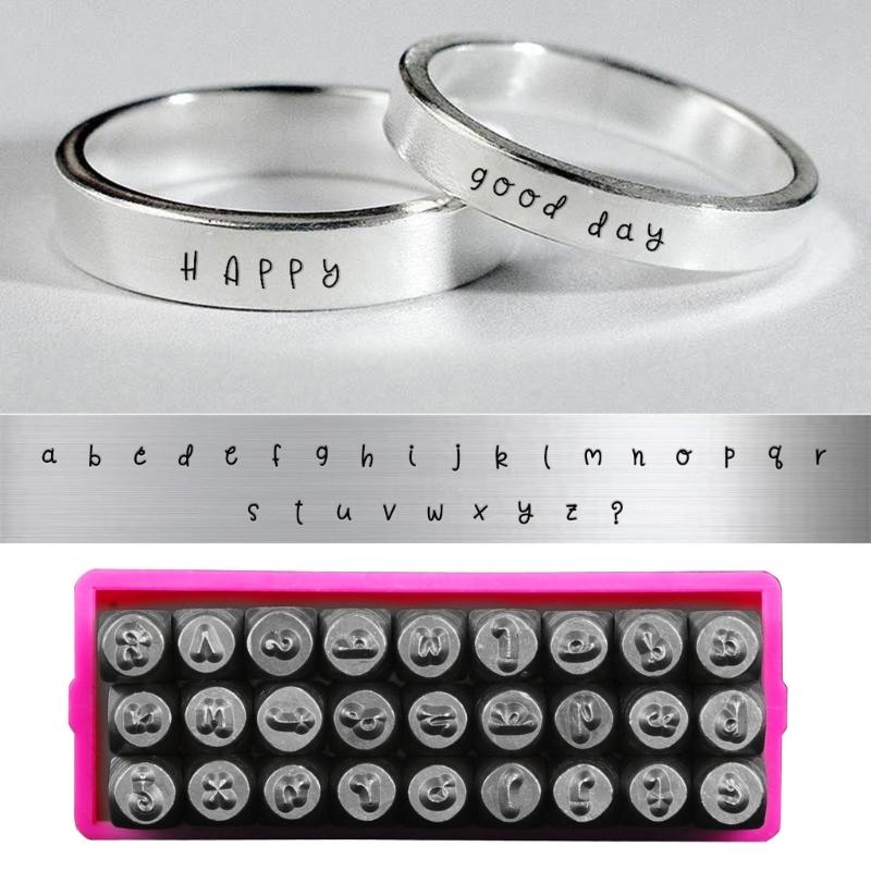 Professional 3mm Steel Letter Number Stamper Metal Handle Leather Punches Carving Tool For Leather Craft Jewelry Making