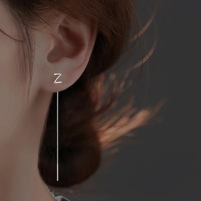 Letters Earrings Line For Women Letter Chain Tassel Drop Hanging Earring Jewelry