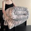 Autumn-Winter Double-Layer Faux Rabbit Fur Plush Nap Throw Blanket Shawl