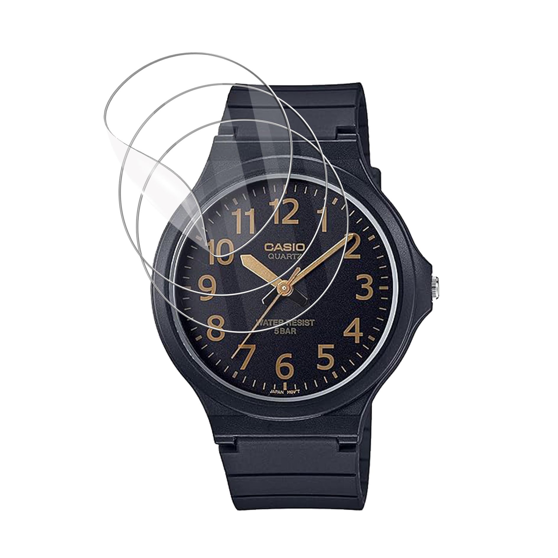 

Compatible Watch Casio Collection MW-240-1B2JH Men s Black Protective Film High Transparency Thin...