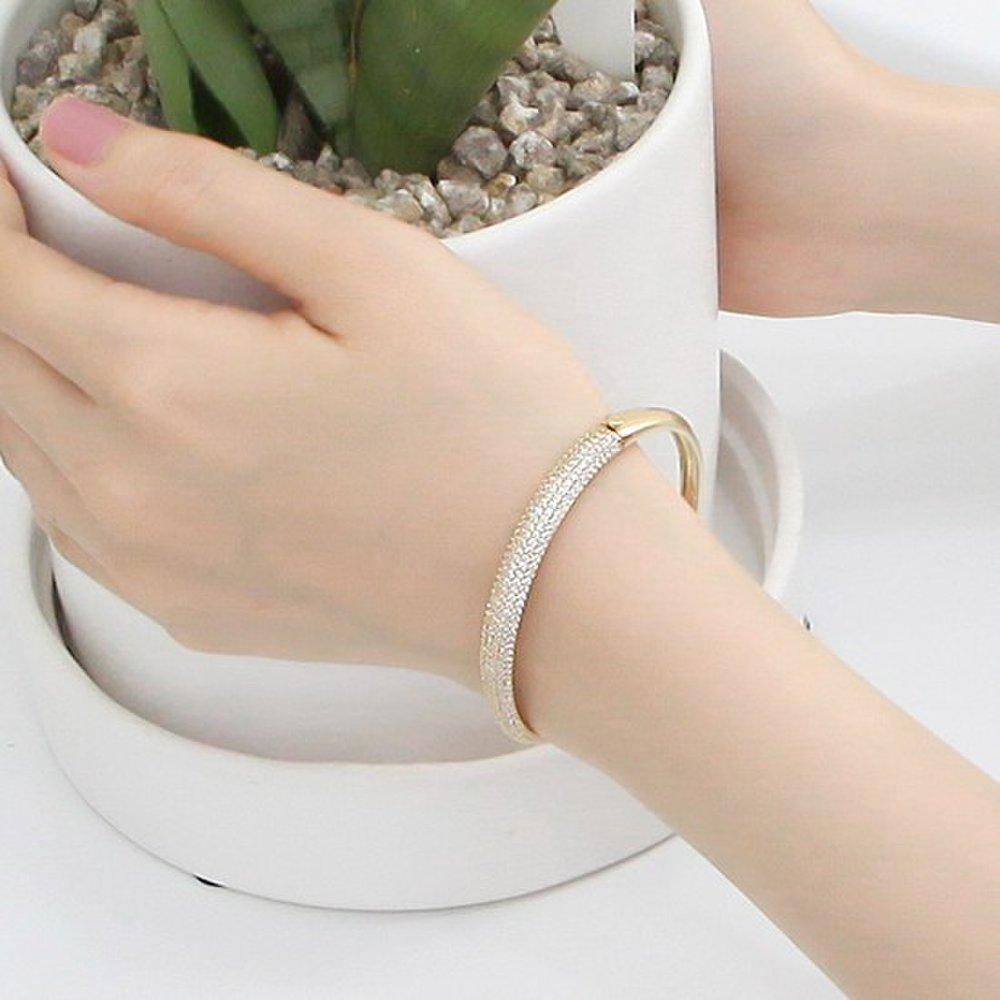 [Raoul Stone] Women's Daily Simple Glam Luxury Layered Bangle Bracelet