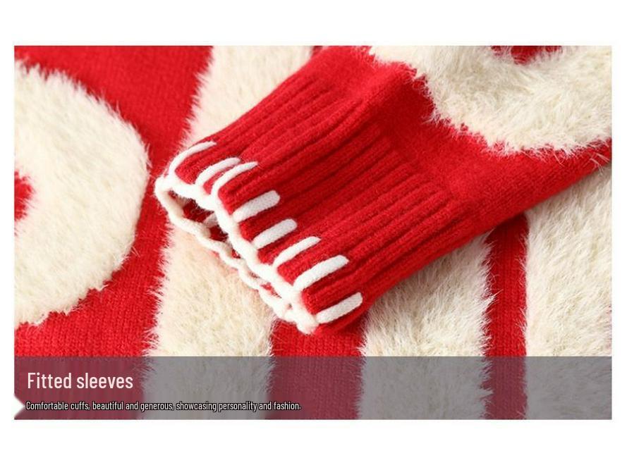 Men's Imitation Mink Sweater - Long Sleeve Knit for Teens