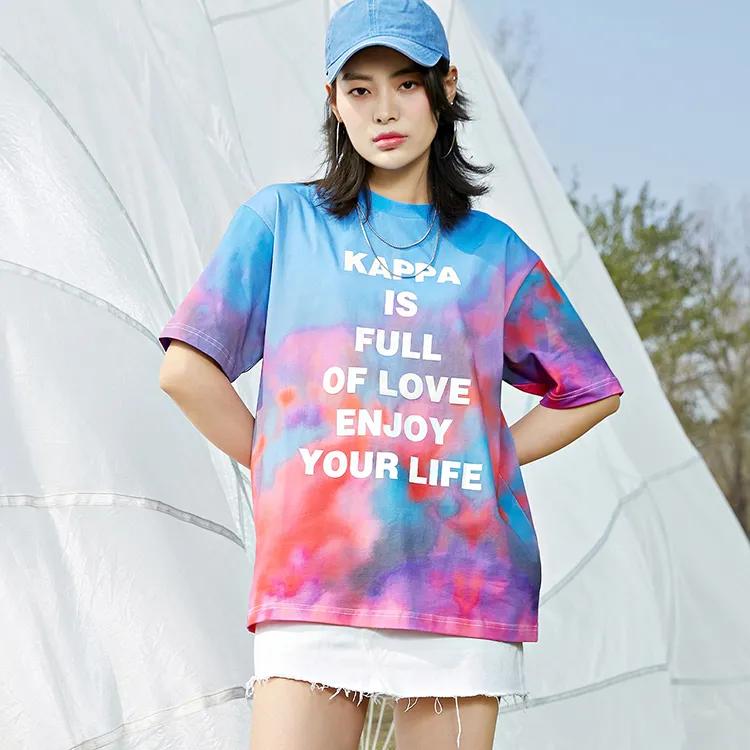 Kappa Drop Shoulder Sleeve T Shirt Unisex Blue (Unisex) T-Shirts K0CX2TD17D