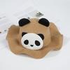 Panda Pattern Kids Summer Sun Hat With Wide Brim For Outdoor Play And Sun Protection
