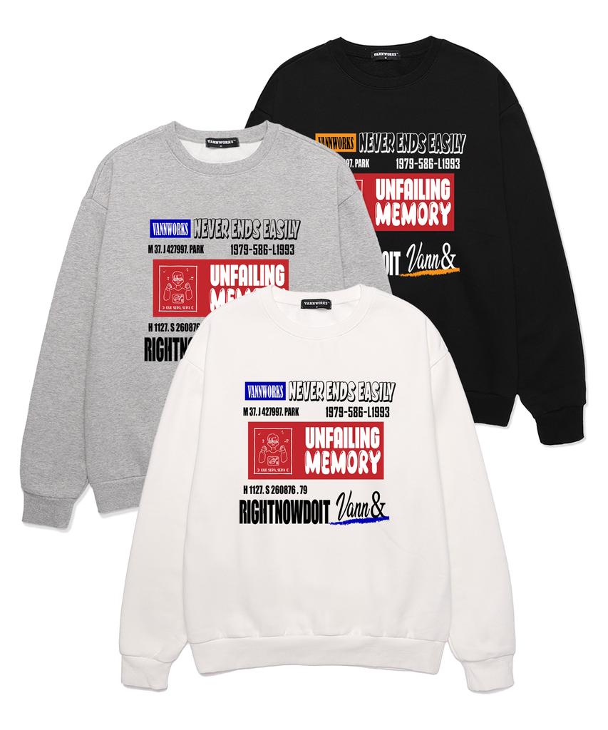 VANNWORKS Unfailing Memory Oversized Sweatshirt (Vls0115) White (Type B)