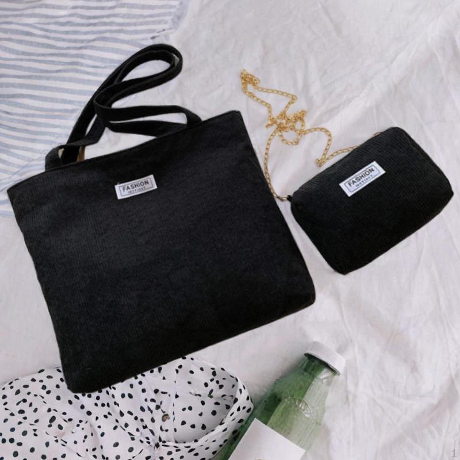 

Женская сумка-тоут с небольшим ремешком через плечо, легкая, женская, для поездок на работу чёрный