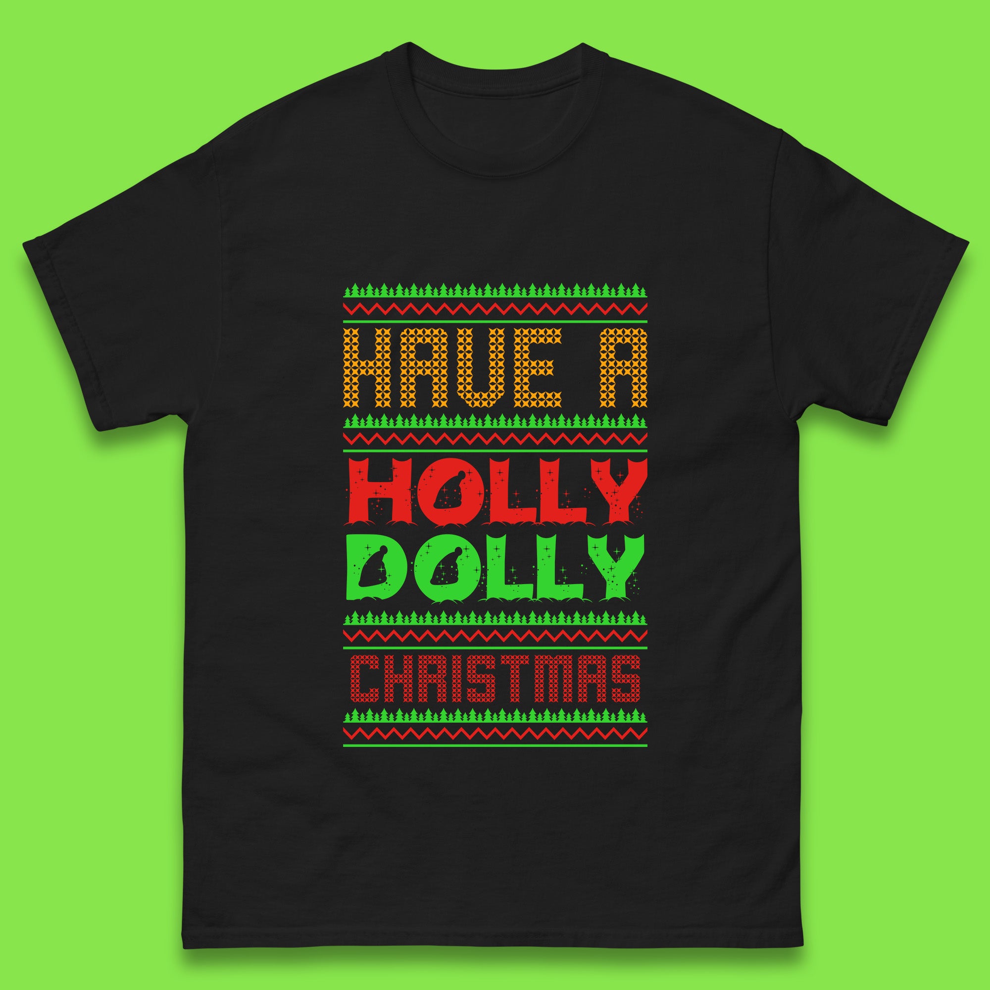 Have A Holly Dolly Christmas Mens T Shirt Womens Tops Tees 3XL