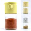 Glass Salt Dispenser Set with 0.5g Portion Control Airtight Seasoning Jars for Low-Sodium Diets 180ml Moisture-Proof Easy-Fill Spice Container