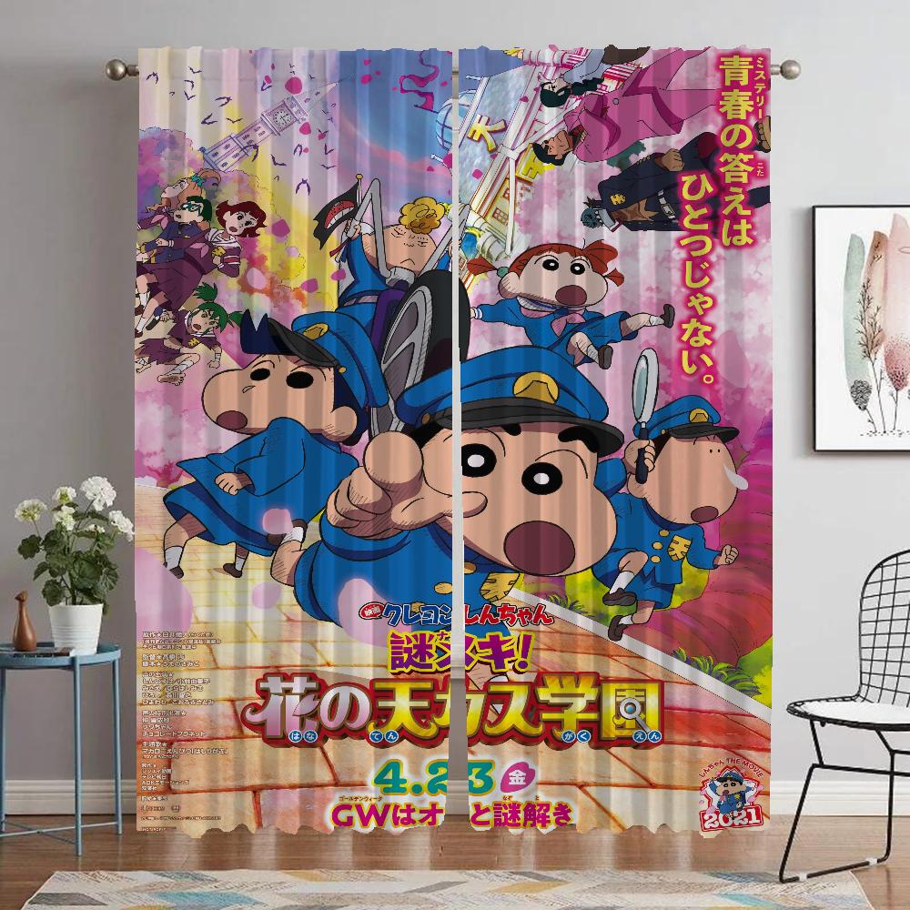 Anti-mosquito Curtains for Camera Crayon Tulle for Bedroom Modern Living Room Curtains 2 Pieces Blackout Curtain Shades Kitchen