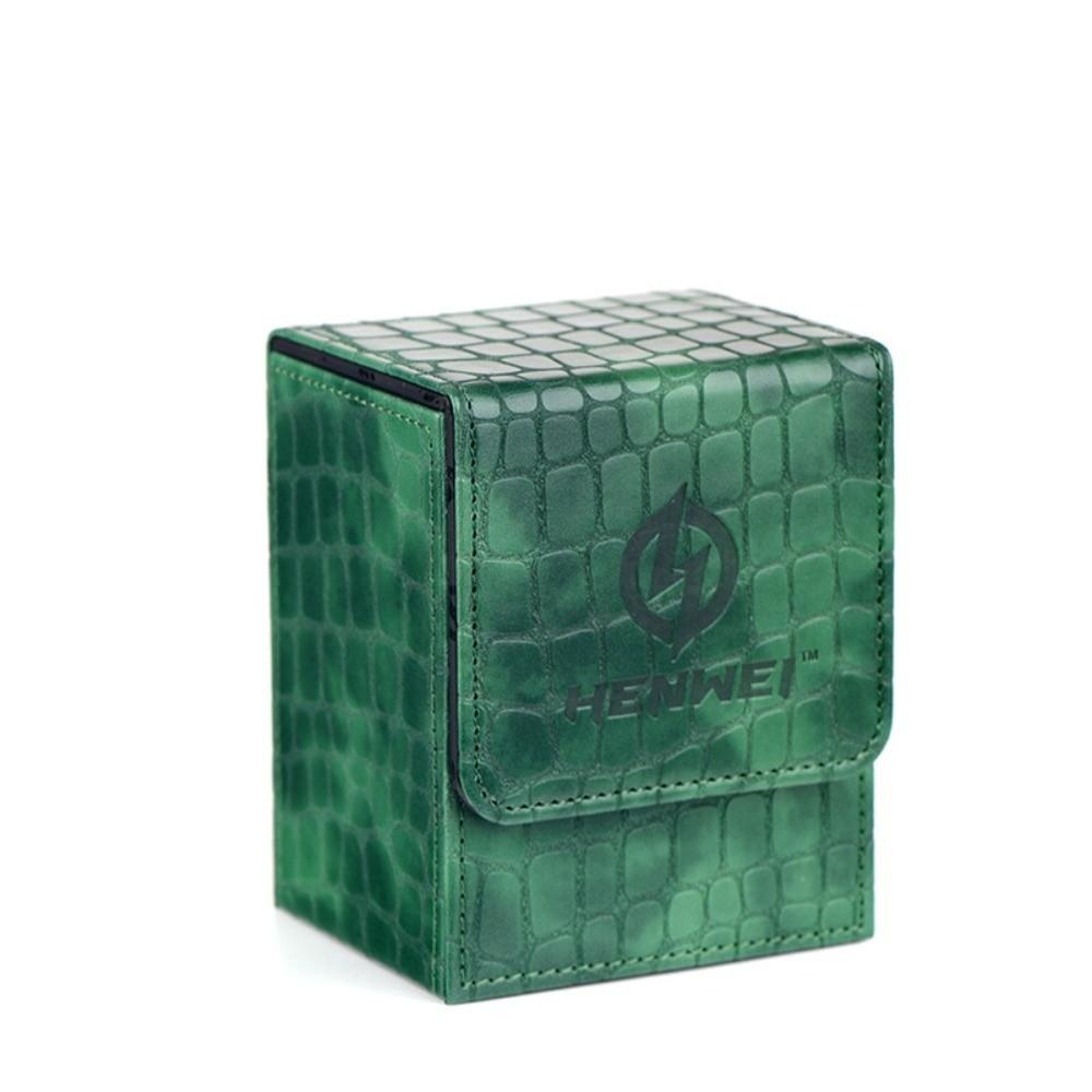 Fashion PU Leather Card Deck Box Holds 80 Cards Collection Window Collection Box Flannel Game Card Organizer Children