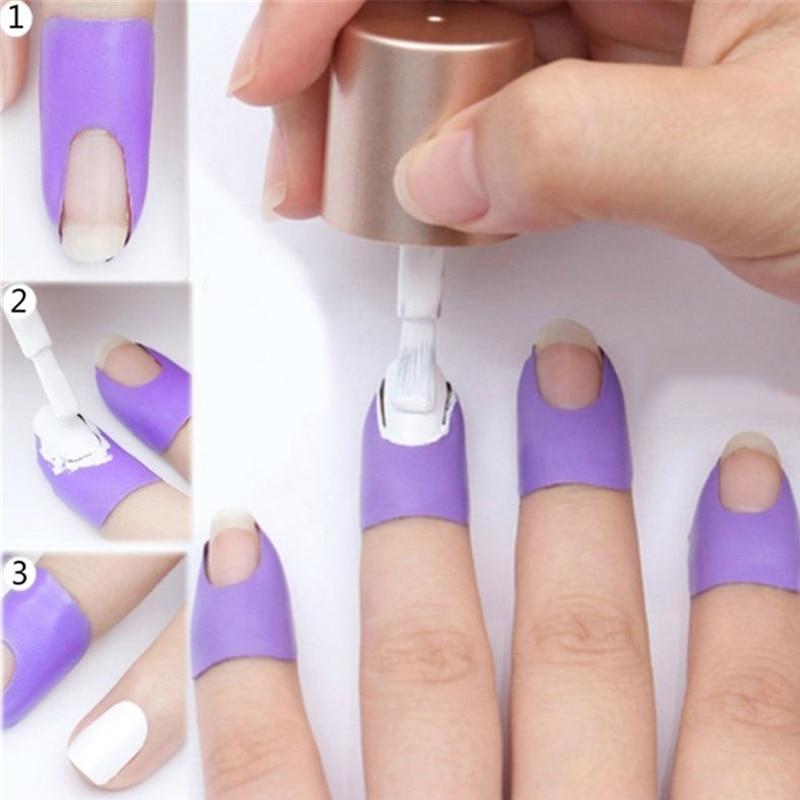 3 Pack Stripping Tape Anti-splash Protection Nails Creative U-shaped Fingerprint Stickers Finger Skin Protection Nail Polish Stickers