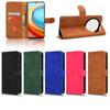 Color Leather Solid Flip Mobile Phone Case With Card Slots For Zte Blade A75 5g