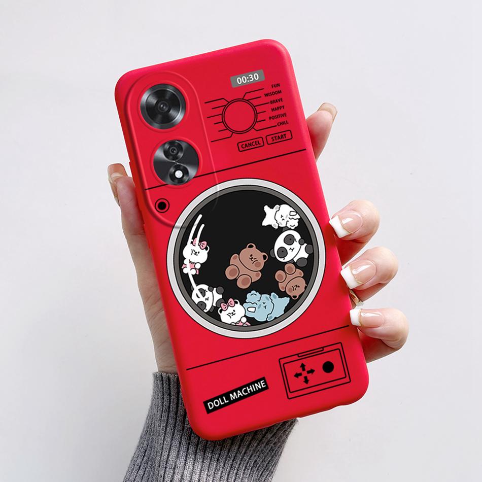 For Oppo A60 CPH2631 Case Cute Bear Cartoon Frog Painted Shockproof Soft Back Cover for Oppo A60 OppoA60 A 60 4G Silicone Bumper