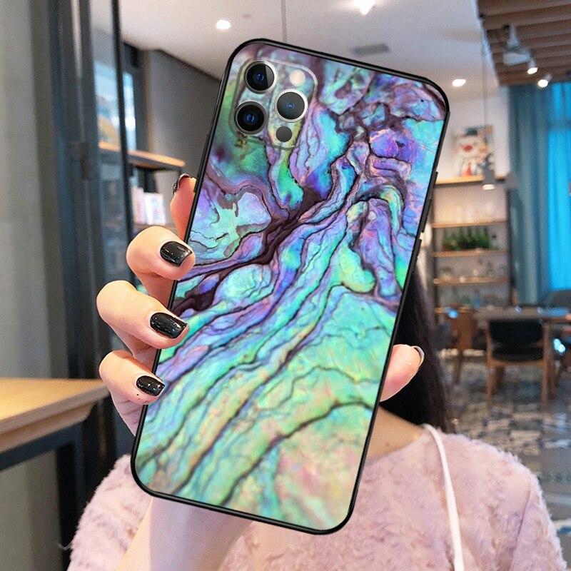Abalone Shell Phone Case For iPhone 14 Pro Max XS X XR Cover For iPhone 13 12 Mini 11 Pro Max 7 8 Plus
