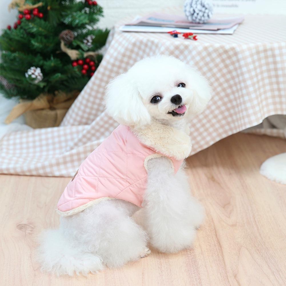 Winter Warm Dog Cat Clothes Fur Collar Small Dogs Puppy Coat Thick Cotton Pet Jacket Outfits Clothes for Small Dog Chihuahua Pug