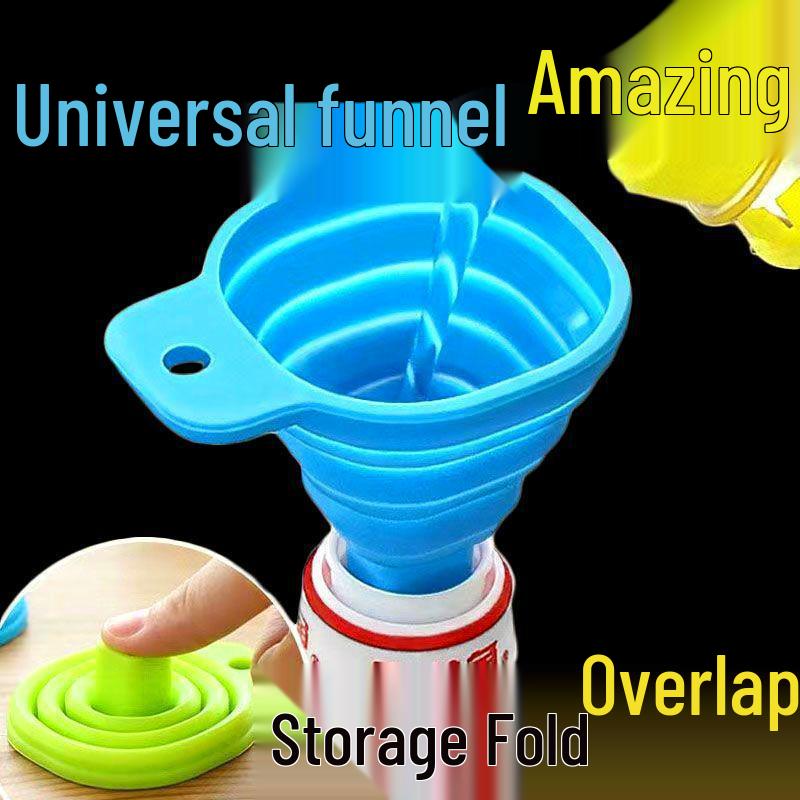 Mini Foldable Silicone Funnel for Household Use