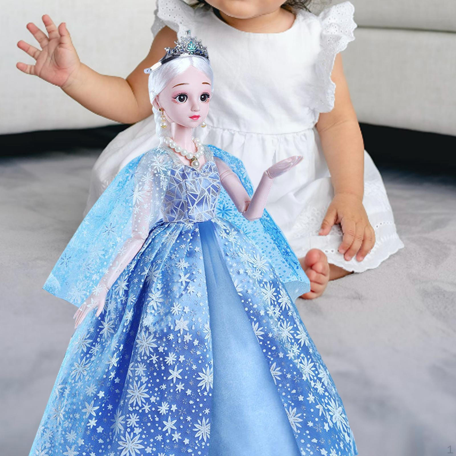 24-дюймовая шарнирная кукла BJD Куклы Могут Петь Рассказывать Истории Английский и Разговаривать Модная Принцесса Ice Princess