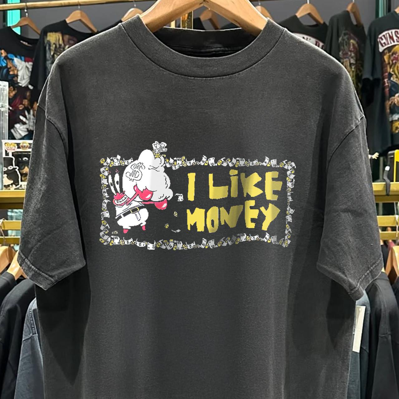 2002 I Like Money Mr. Krabs Promo T-Shirt Black XXL S