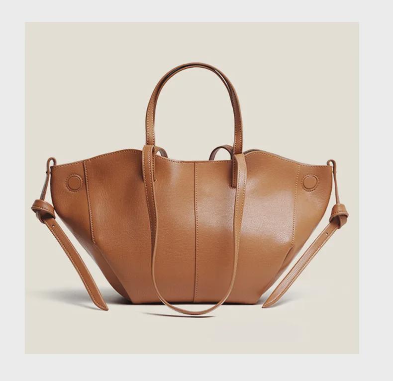 2024 Autumn Large Capacity Genuine Leather Women's Wing Tote Bag