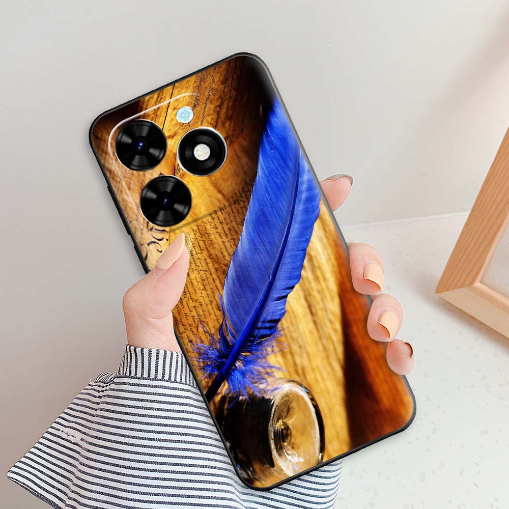 For Tecno Spark GO 2024 Case For Spark GO 2023 Cover Black Edge Soft Silicone Phone Cases For Spark GO 2022 Shell Bumper Funda