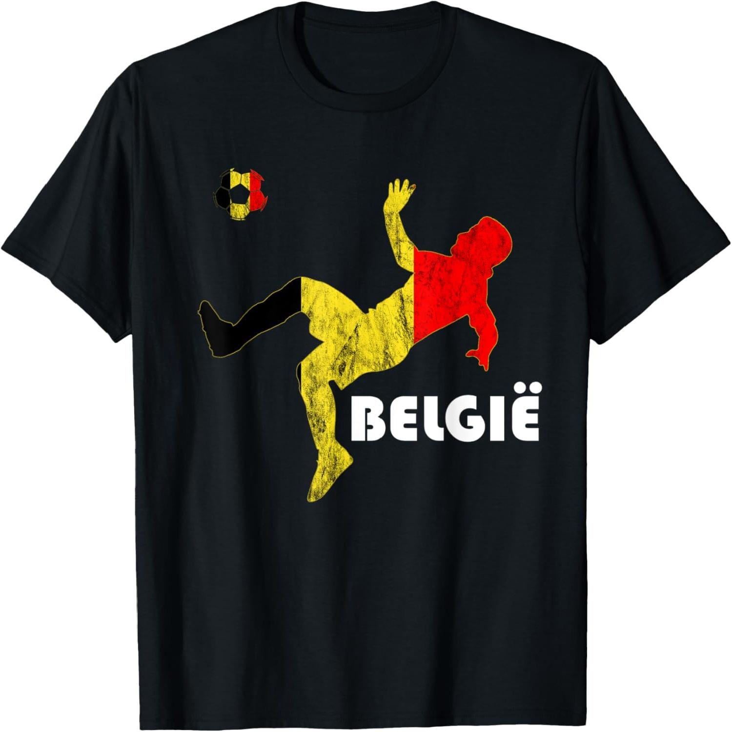 Belgie Belgium Soccer Belgium Flag Belgian Roots Belgium T-Shirt S разноцветный