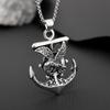 Personality Retro Punk Necklace Rock Navy Boat Anchor Eagle Men's Fashion Trend Style Pair Hip Hop Pendant