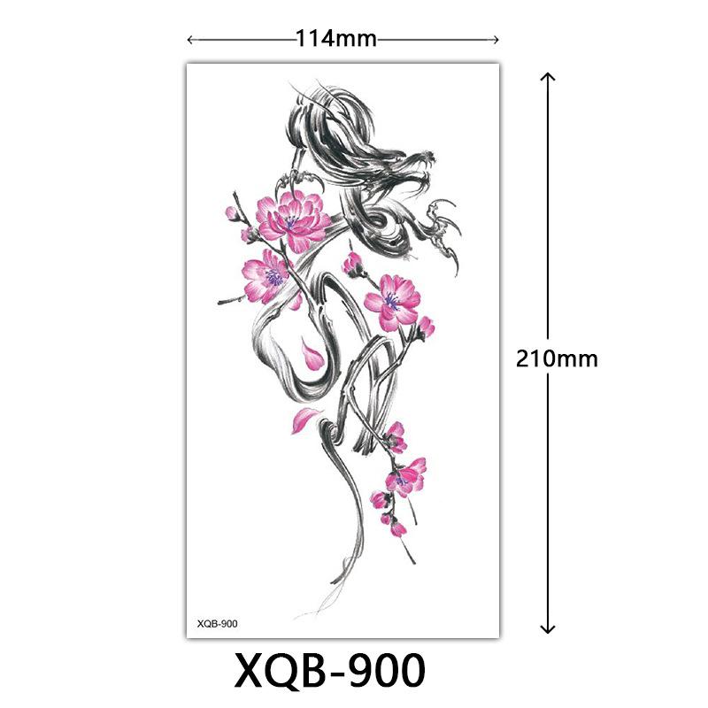 Small Full Arm Tattoo Sticker, Flower Letters, Plain Flower Tattoo Sticker Tattoo