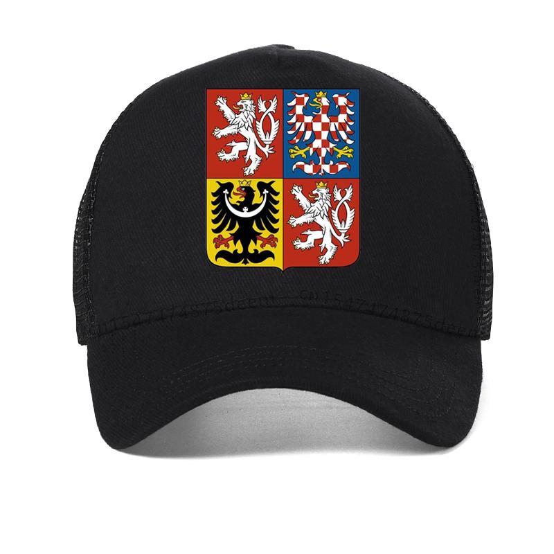 Vtipná Česká Republika Vlajka Znak Baseballová Čepice Muži Ženy Nastavitelná čepice Módní cool Síťovaná Trucker čepice Patriotické čepice