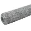 VidaXL Grillage Acier Galvanisé 25x1,2 m Hexagonal Argenté Clôture de Jardin 143328