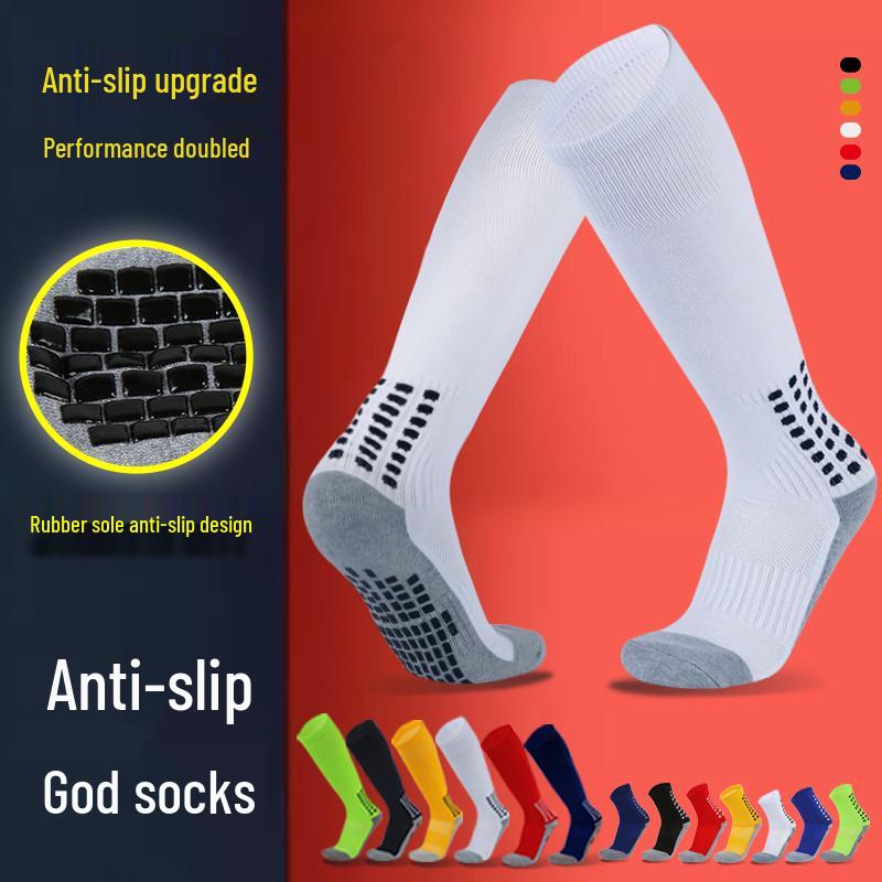 Unisex Professional Anti-Slip Soccer Socks - Thick, Over-the-Knee, Terry Style