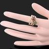 Women's Luxury Cubic Zirconia Crystal 9K Gold Plated Ring Cocktail Party Jewelry