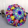 1pc Heart Mandala Automatic Folding Umbrella, Portable & Foldable Design with 8 Ribs, Casual Outdoor Accessory yy250805054