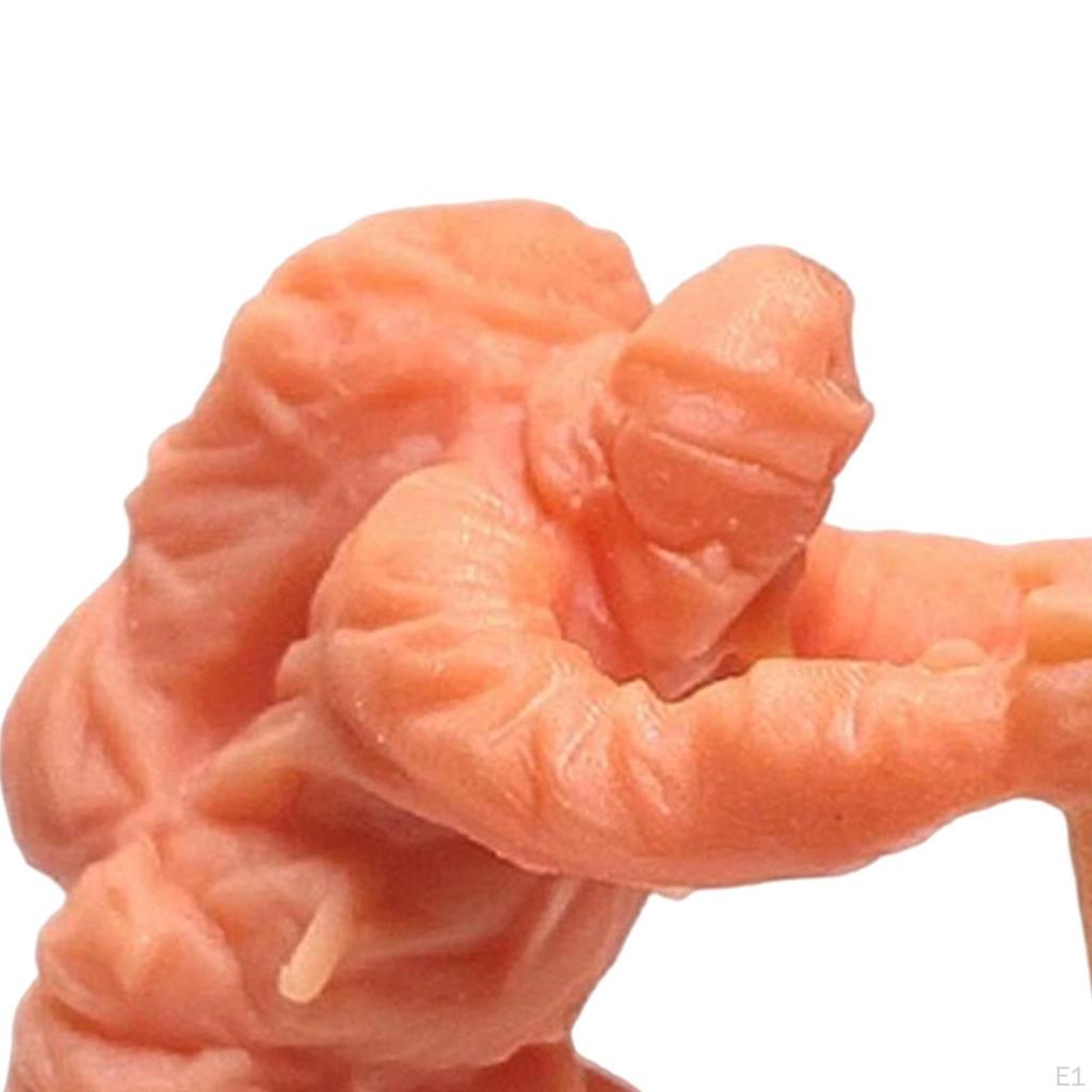 1:64 Scale Unpainted Human Figures, Resin Climbing DIY Crafts, Mini Action Figure for