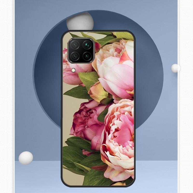 Peonies Beautiful Flower For Huawei Nova Y72 Y90 Y61 Y91 Y60 Y70 12s 12i 11i 8i 9 10 SE P20 P40 Lite P60 P30 Pro Case