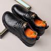 Solid Color Big Size Men's Business Casual Leather Shoes Spring Autumn Lace New Designer Shoes for Men