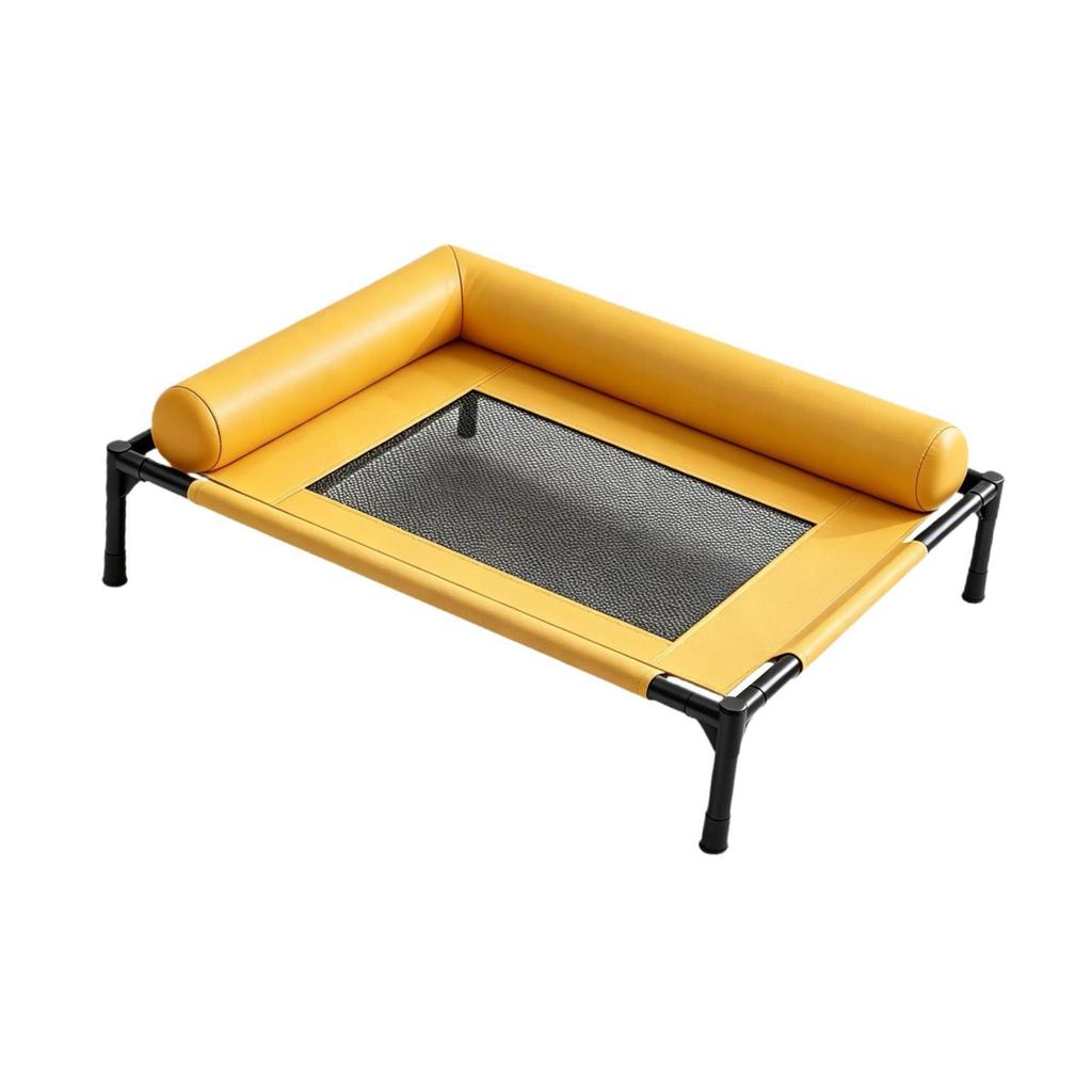 Elevated Dog Bed Portable Pet Hammock Sturdy with Pillow for Puppy Cats Dogs M 66cmx45cmx17cm