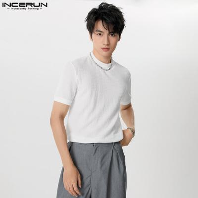 Men Summer O Neck Short Sleeve Tops Casual T-shirts