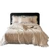 Korean Style Romantic Elegant Lace Silk Jacquard Summer Quilt Set