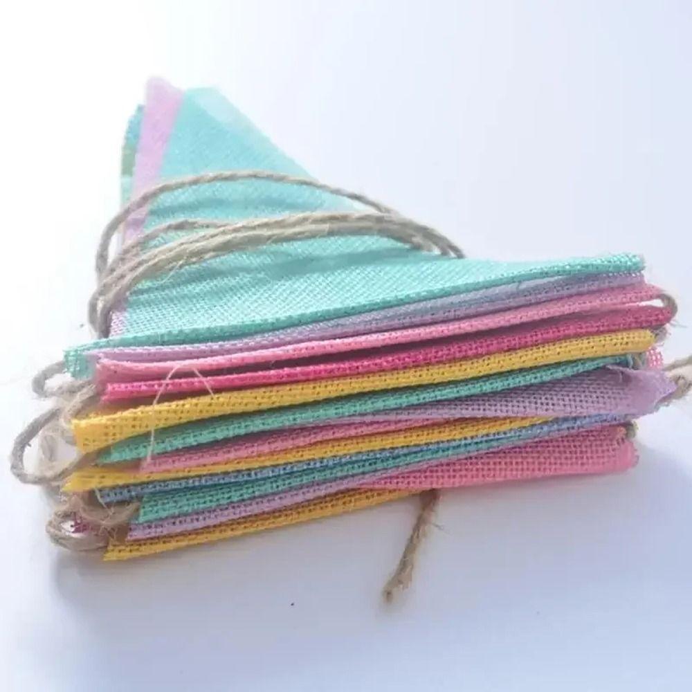 1Pcs 12 Flags Colorful Flag String Hanging Flags  for Happy Birthday Party Wedding Decoration